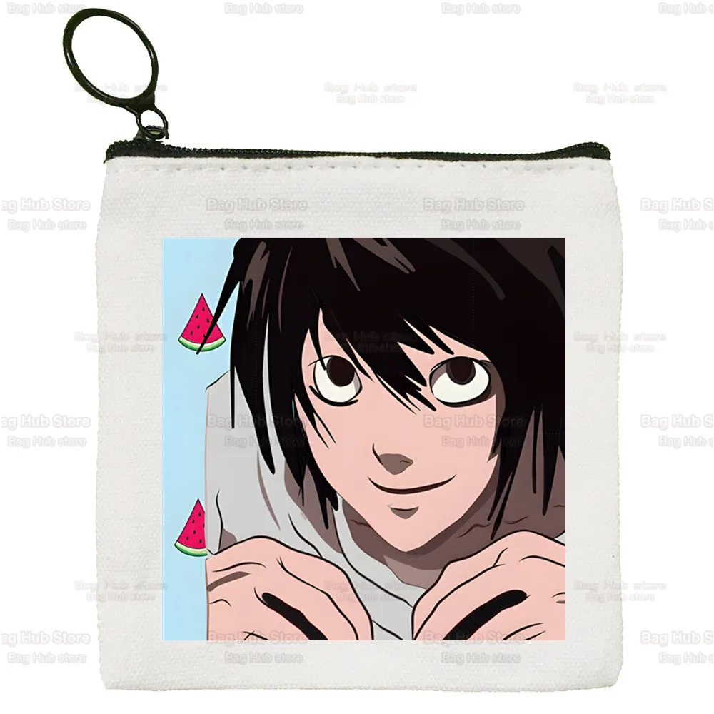 Death Note Light Yagami Near Ryuk L Lawliet Wallets Coin Pocket Vintage Male Purse Function Wallet with Card Holders