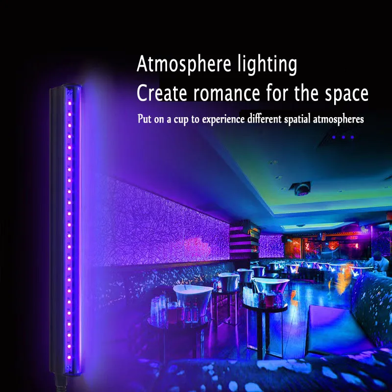 Черная осветительная полоса лампа T5 трубка 5 В USB внутреннее освещение детектор