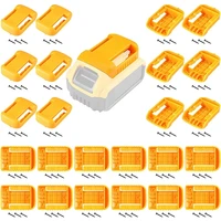 24 pieces battery ready dock holder compatible with dewalt 20v 60v battery tool mount hangers with 72 screws yellow