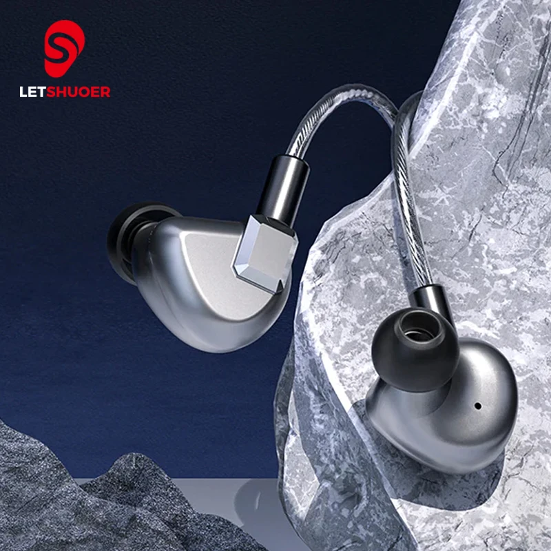 

Letshuoer S12 HI-FI In Ear Wired Earphone for Iphone 12 High Quality Deep Bass 14.8mm Planar IEM Fancier HIFI Earphones Monitor