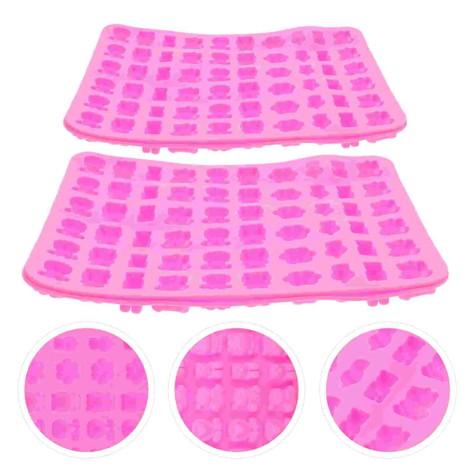 

2 Pcs Animal Stencils Silicone Wax Seal Mat Cookie Molds Tray Silicone Treat Molds Muffin Pan Jelly Molds Silicone