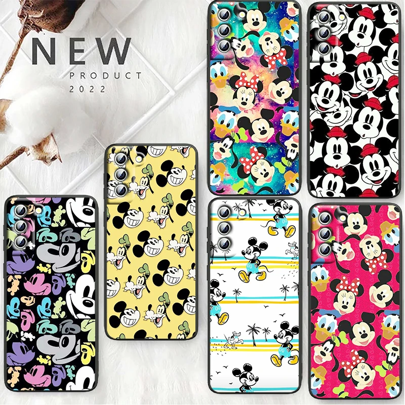 

Disney Mickey Mouse Collection Phone Case For Samsung S22 S21 S20 Ultra FE S10 S9 S8 Plus 4G 5G S10e S7 Edge TPU Cover