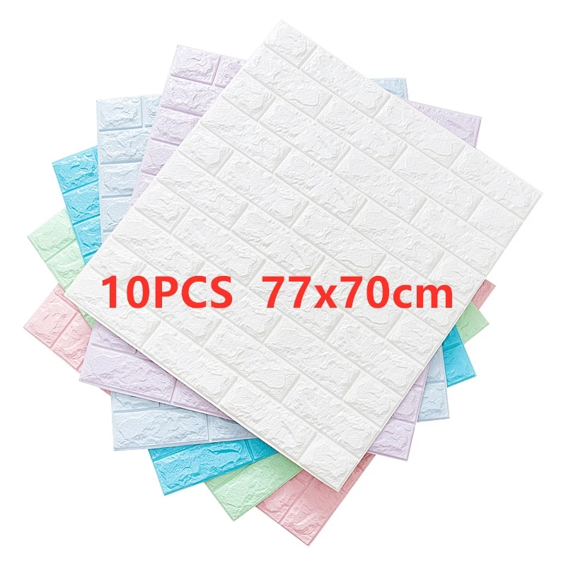 

10 шт., настенные 3d-наклейки с имитацией кирпича, на стену