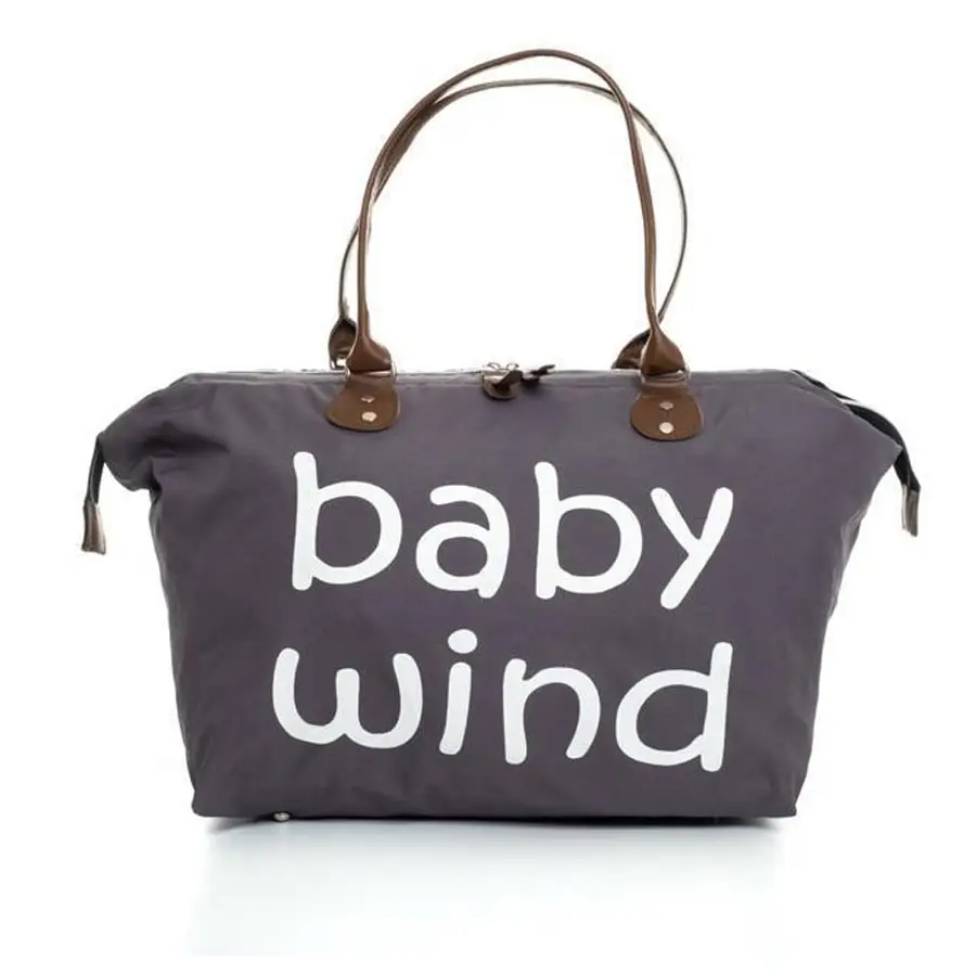 

Baby Wind Printed Large Volumes of Gray Mother Baby Care Shoulder Bag
