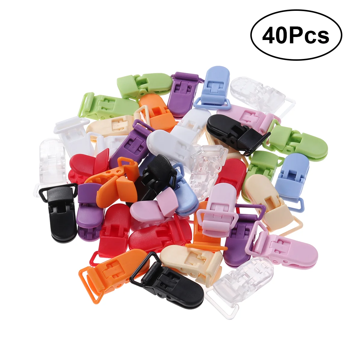 

40pcs Pacifier Clips Clips with Gripping for Pacifier Bib Replacement