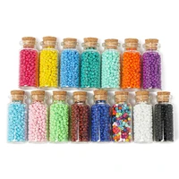 one glass bottles about 450pcs 3mm mix color glass seed beads for jewelry making diy loose spacer czech bead bracelet necklace