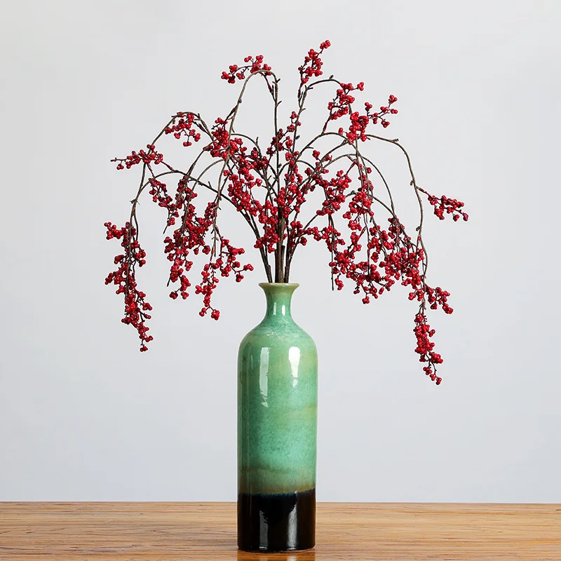 117 см красная ягода пена фрукты висит ротанг Рождество Новый год домашний стол