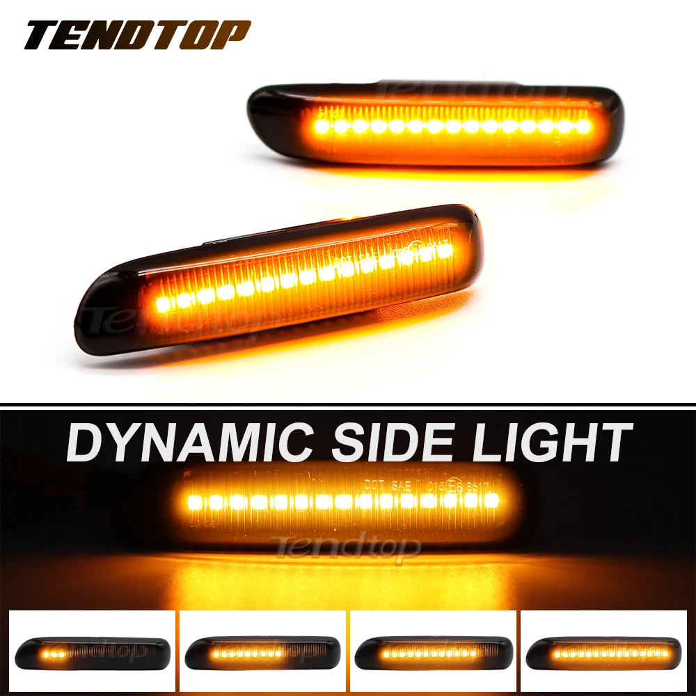 Side Marker Light Sequential Flashing LED Turn Signal Lamp For BMW 3 Series E46 Limo Coupe Compact Cabriolet Compact 1998-2003