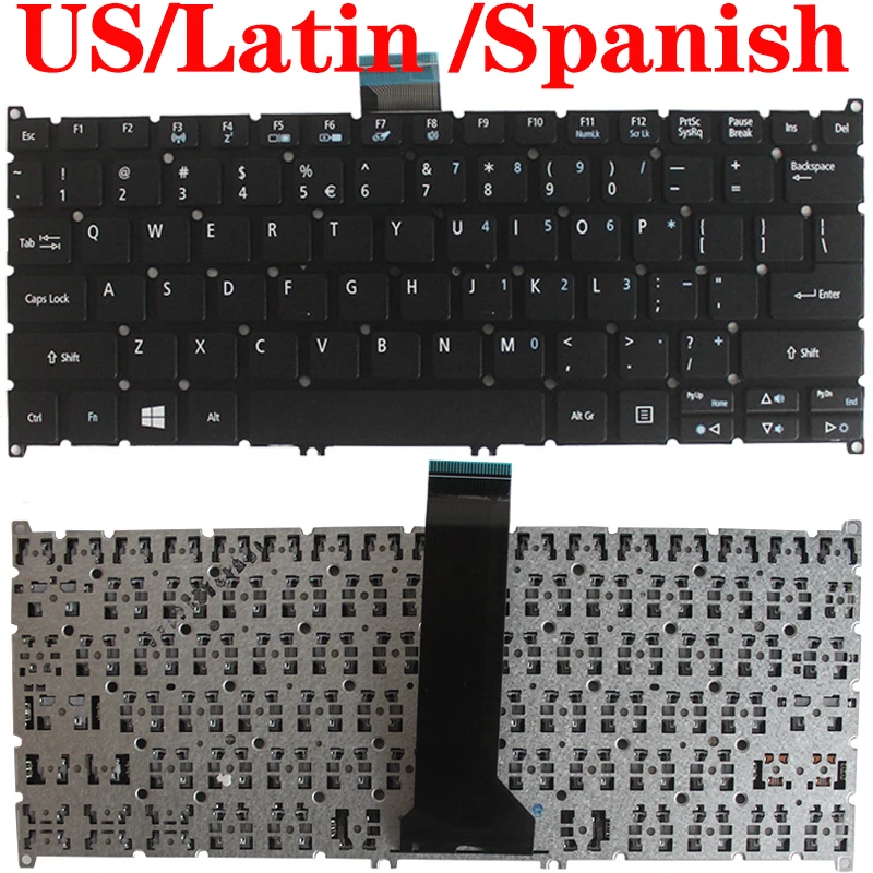 

NEW US/Latin LA/Spanish SP Laptop Keyboard for Acer Aspire V5-122 V5-122P V5-132 132P V13 V3-371 E11 E3-112 E3-111