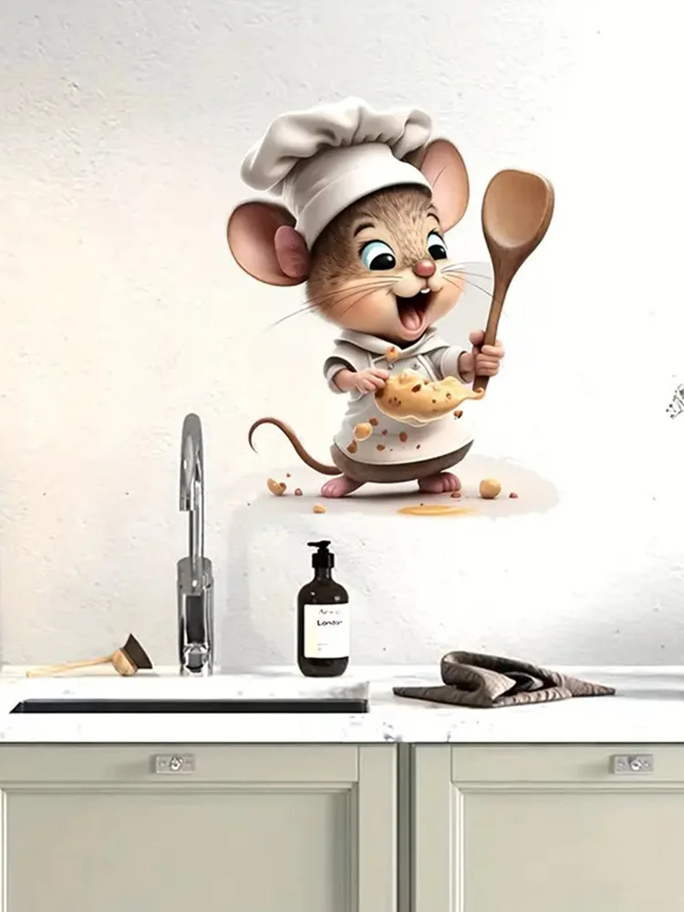 

Настенная наклейка "Мышь-шеф-повар"