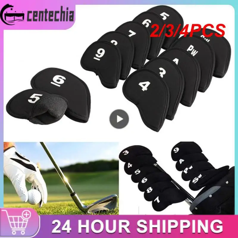 

2/3/4PCS Golf Club Cap Cover Convenient Stable Head Cover Protective Cover Thickened Elastic Anti-fouling Golf Iron Cover