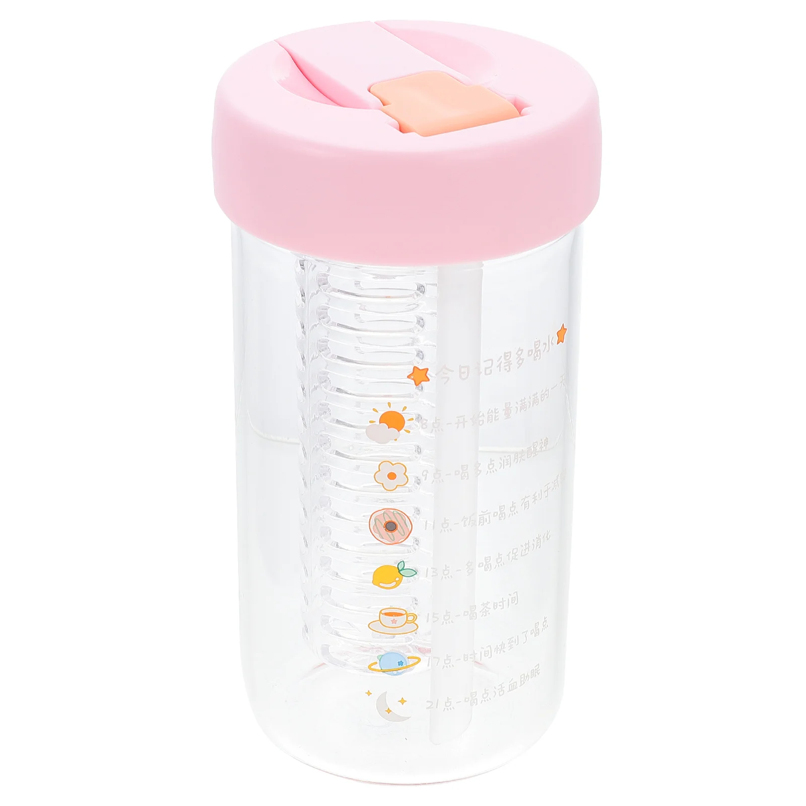 

Kids Straw Water Bottle Creative Drinking Bottle Sports Beverage Container