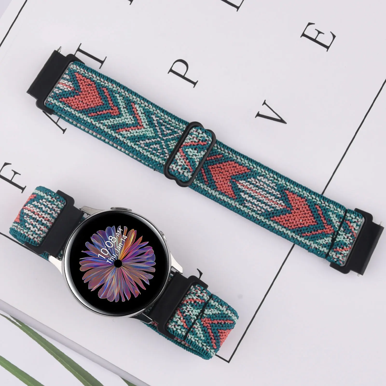 20 22mm New Elastic Nylon Band For Garmin Vivoactive 3 Music 4 Venu Sq 2 Sports Watch Strap Loop For Forerunner 245 645 55 158