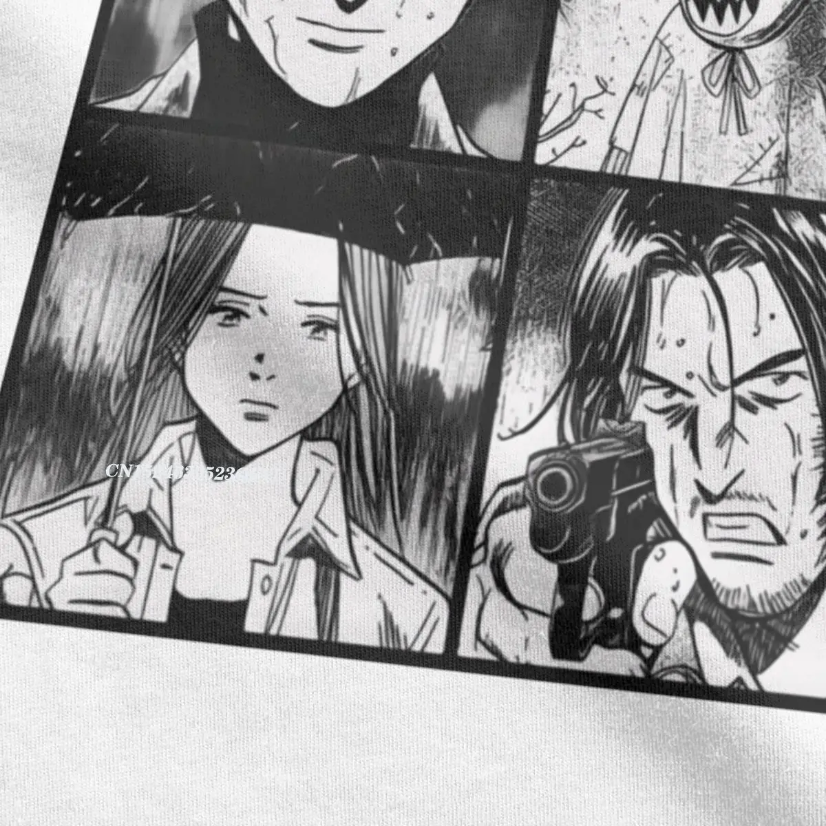 Футболка мужская с круглым вырезом хлопковая тенниска надписью Naoki Urasawa Monster Johan