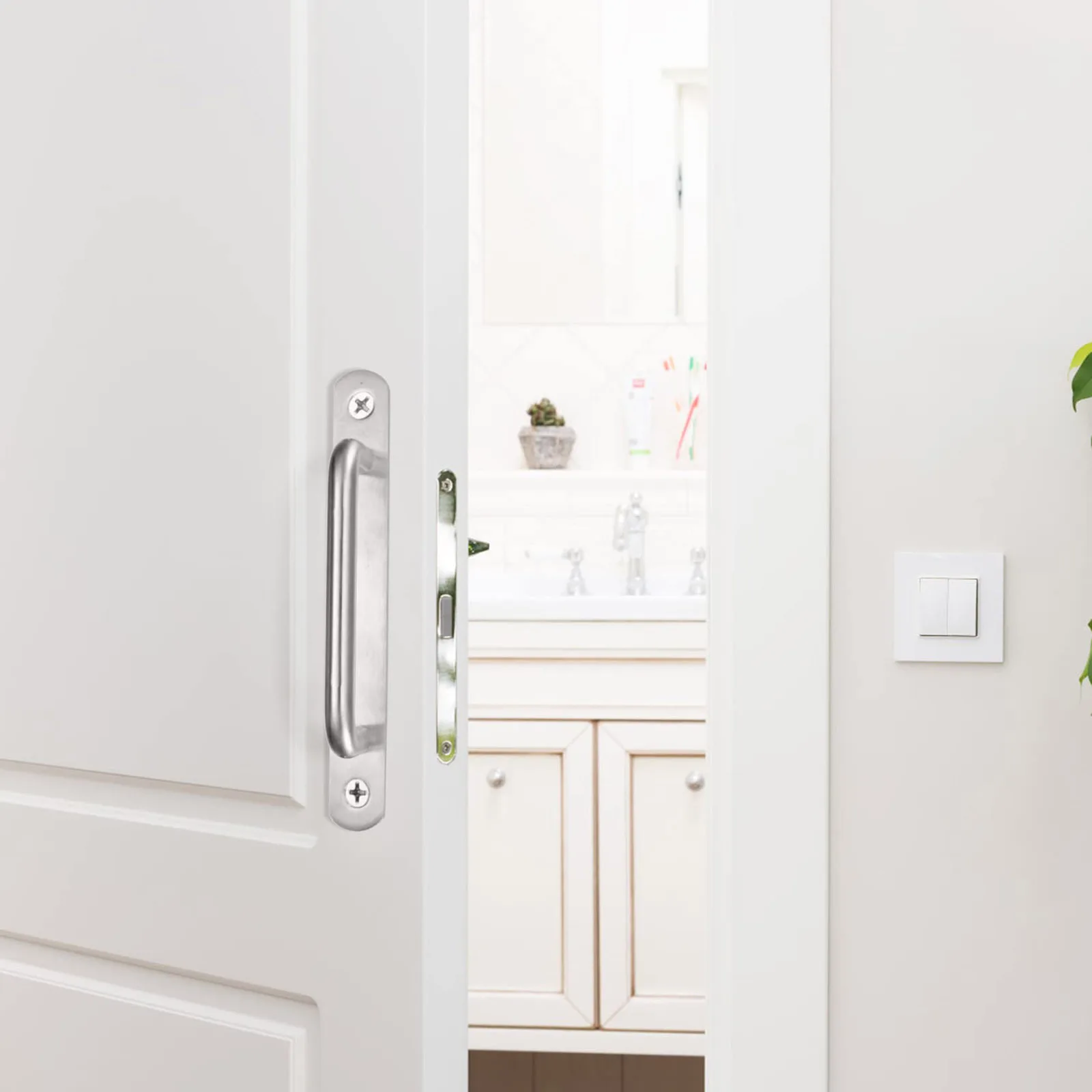 

2Pcs Door Handles W/screw Aluminum Alloy Smooth Corner 18*2.5*3.6cm 130g Home Decor For All Kinds Of Cabinets/doors