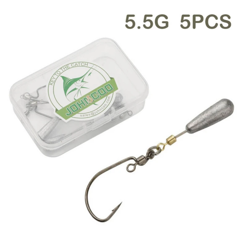 

5PSC 5.5g Weighted Drop Shot HOOK materiel peche a la carpe karpervissen accessoires для рыбалки аксессуры fishing lures 낚시바늘