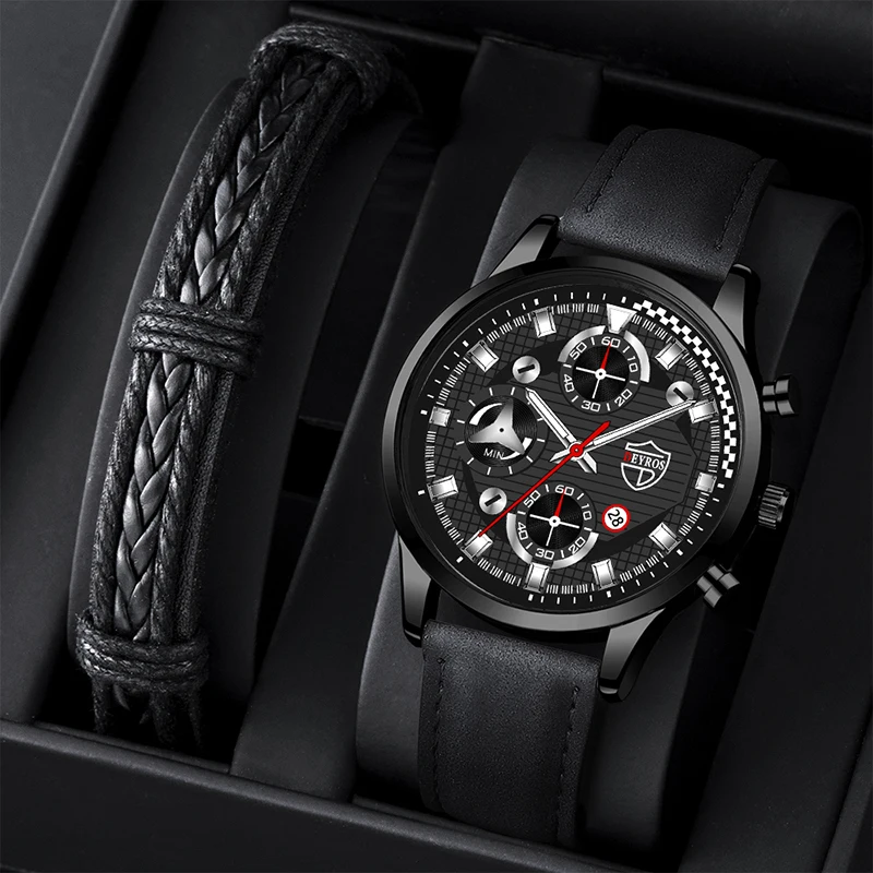 

Fashion Mens Watches Luxury Business Quartz Wristwatch Men Casual Sports Leather Bracelet Luminous Clock Watch relogio masculino