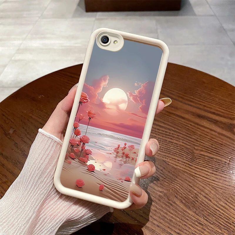 Мягкий чехол с изображением цветов морской Луны ландшафта для VIVO Y75s Y72t Y10 Y77e t1 Y55s