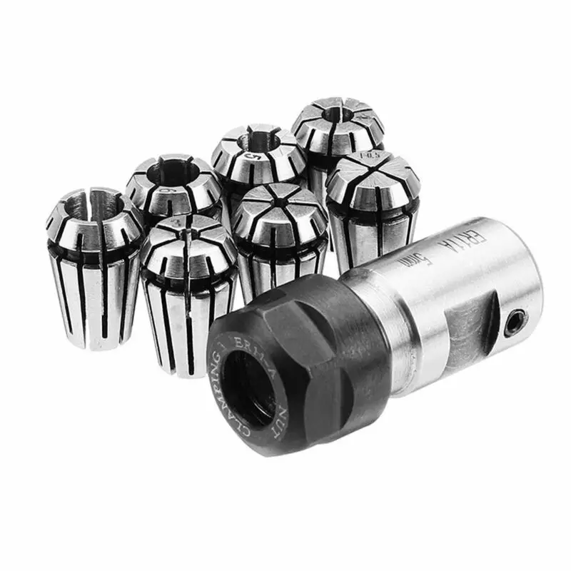 

Tools ER11 Collet Holder Chuck 1-7mm Motor Shaft 7pcs Metric Spring Engraving Machine Milling Drilling With ER11A 5mm