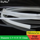 Пневматический воздушный компрессор высокого давления PA6, нейлоновая трубка диаметром 2, 5, 4, 6, 8, 10, 12 мм, гладкая жесткая полиамидная масляная труба, Прозрачная черная, 5 м