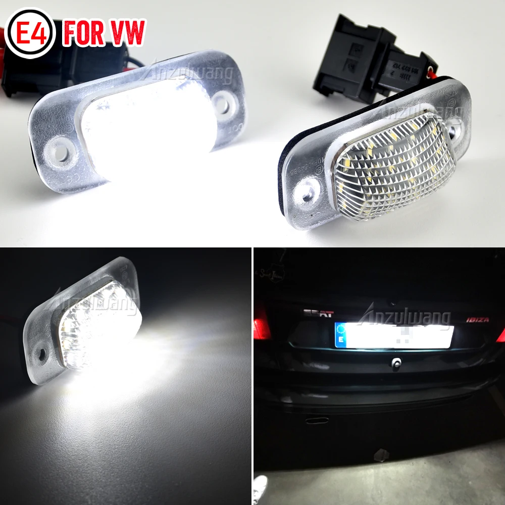 Фото 2 шт. светодиодных фонаря подсветки номерного знака для VW Golf 1H1 Cabriolet 1E7 Polo 3, Seat Cordoba Vario Ibiza 6K №5