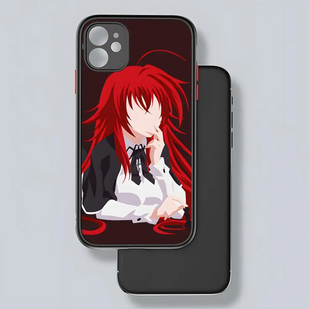 Чехол для телефона MINISO-R-Rias Gremory High матовый прозрачный iPhone 16 15 12 11 13 Pro Max X XR 8 Plus