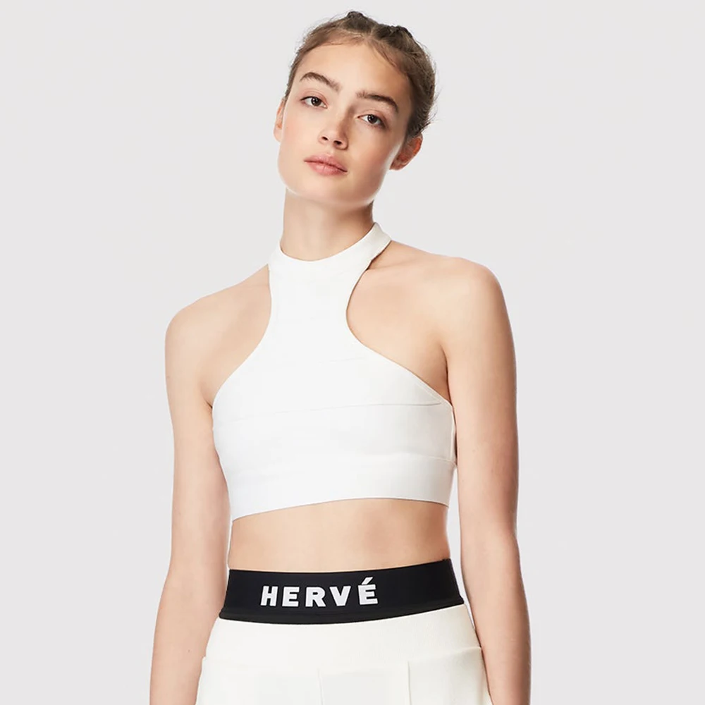 

WillBeNice 2022 сексуальный женский топ Mimi белый розовый бандажный Топ женский облегающий вязаный Топ без рукавов с открытой спиной бандажный Топ