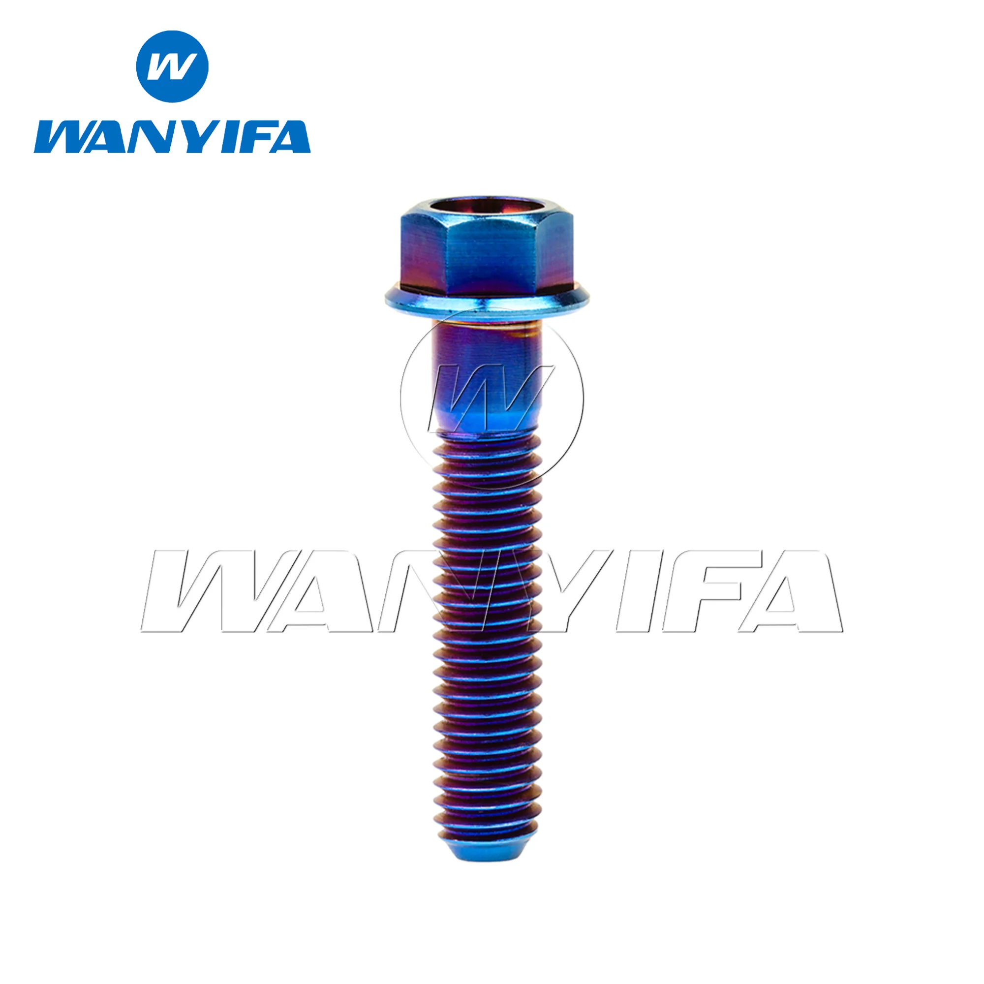 Титановый болт Wanyifa M6/M8x10/15/20/25/30/35 ~ 100 мм, фланцевый винт с шестигранной головкой для велосипеда, мотоцикла, модификации автомобиля