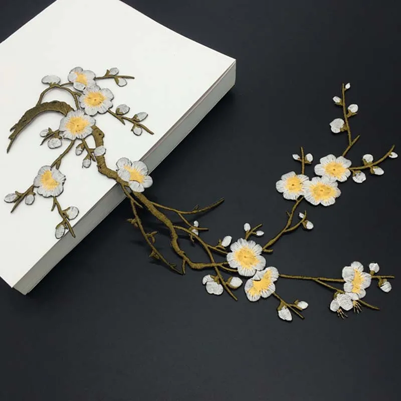 Нашивка С Цветочной Вышивкой 31x22 См Железная Аппликация Для Одежды Платьев