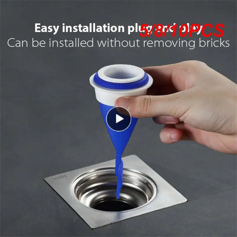 

5/8/10PCS The Water Pipe Draininner Bathroom Odor-proof Kitchen Cover Kitchen Accessories Silicone Floor Drain Bathroom Faucets