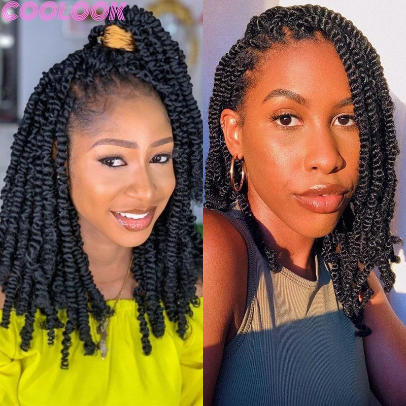 Парик Синтетический Плетеный на спирали 12 дюймов термостойкий