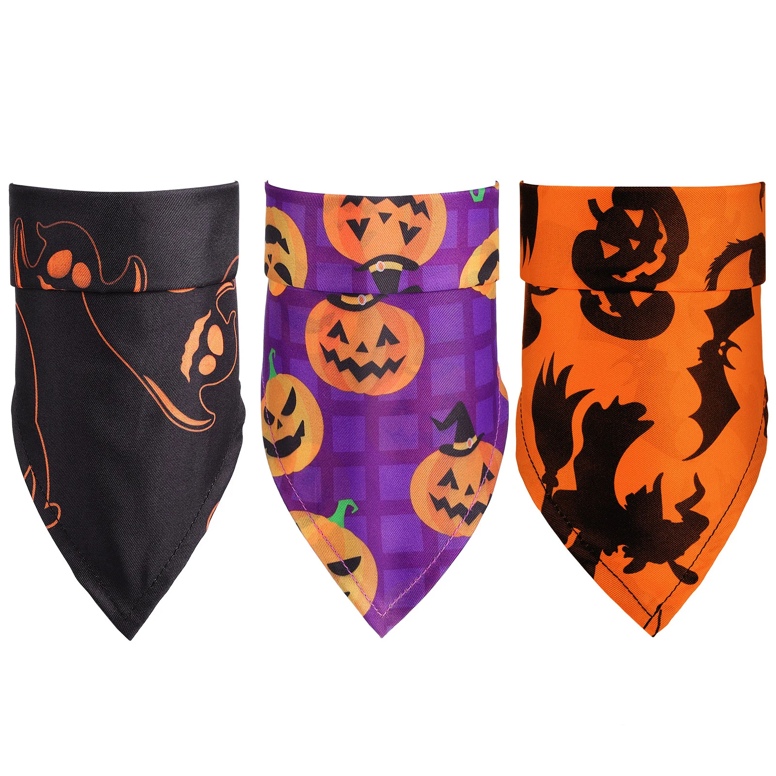 

Pet Saliva Towel Dog Bib Puppy Triangular Bibs Polyester Cotton Halloween Decor