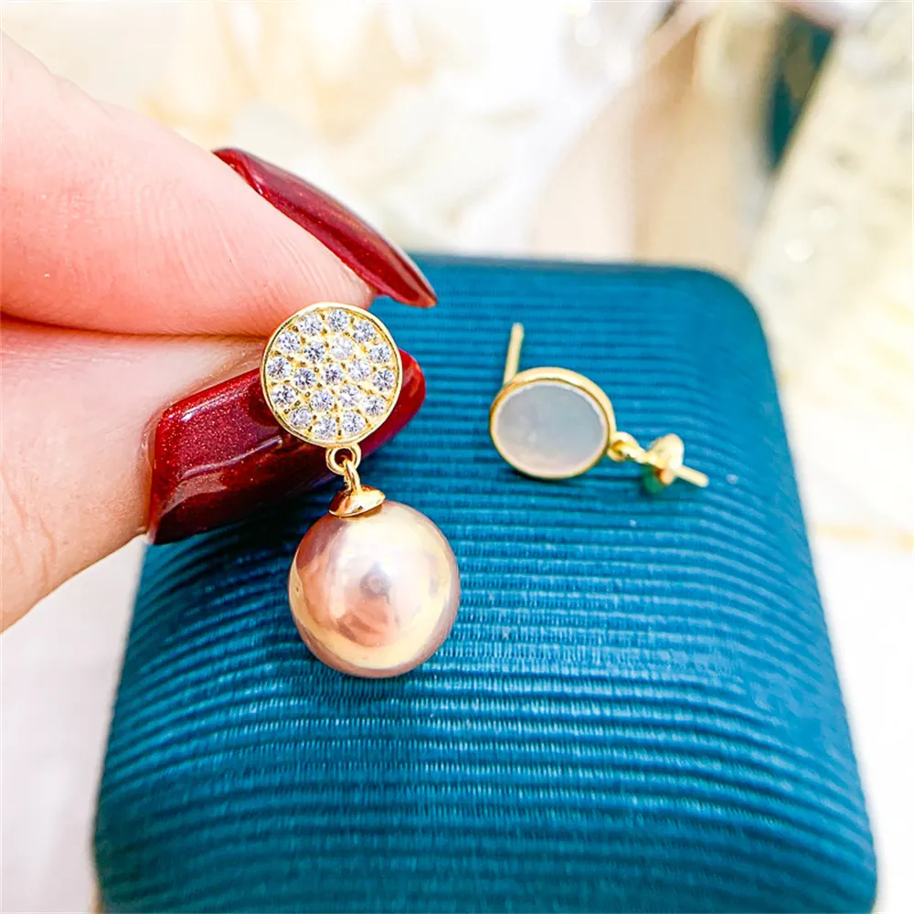 

Жемчужные серьги «сделай сам», аксессуары из стерлингового серебра 925 пробы, ювелирные изделия, дисковые серьги, женский пустой держатель с ...