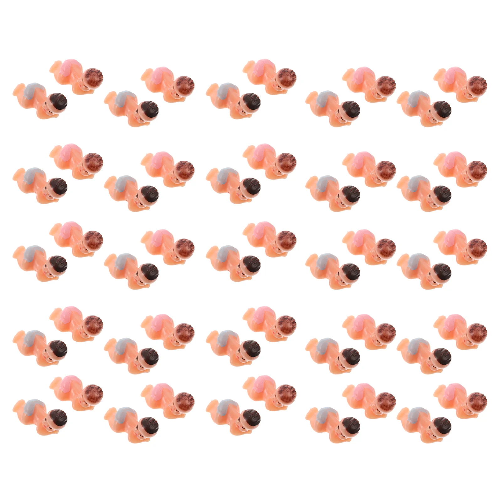 

50Pcs Mini Plastic Babies Baby Bathing and Crafting Dolls Baby Shower Decor