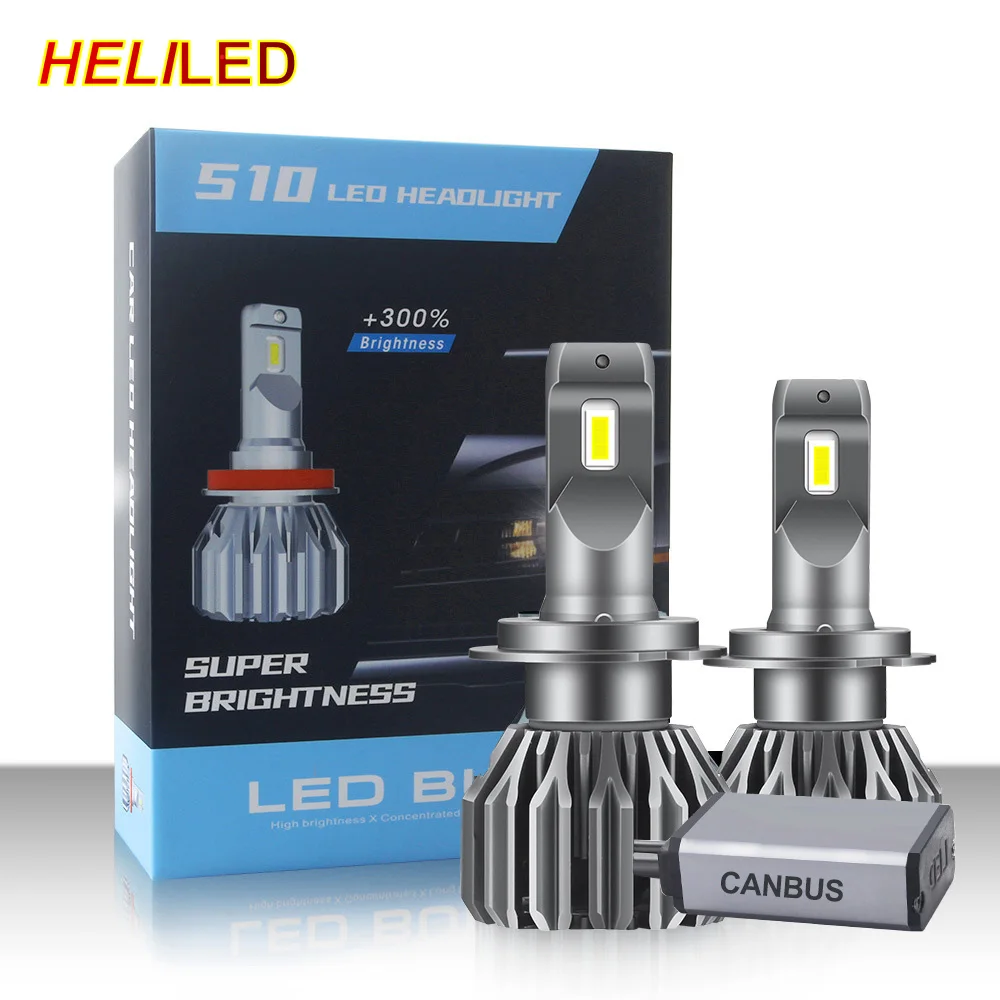 

HELI LED H7 H4 Led Canbus 110W 30000LM Светодиодная лампа для фар H1 H8 H11 H9 9005 Hb3 Hb4 9012 6000K 12V светодиодная турболампа для автомобиля