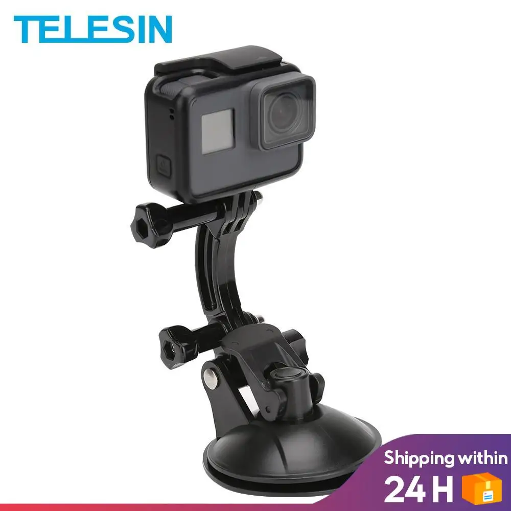 

TELESIN 8CM Car Suction Cup Mount Tripod Holder Adapter for GoPro Hero 10 9 8 7 6 5 4 for Insta360 Osmo Action SJCAM EKEN