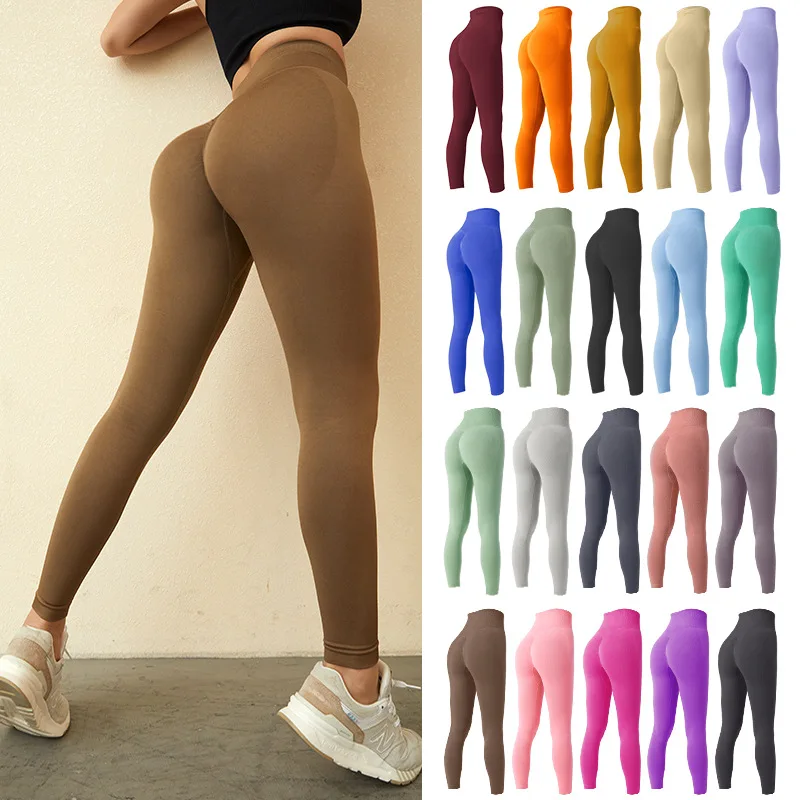 Seamless leggings Women Gym Yoga Pants Deportivos Para Mujer Sport Pantalones High Waist Tights Fitness Joggings Clothes Soild