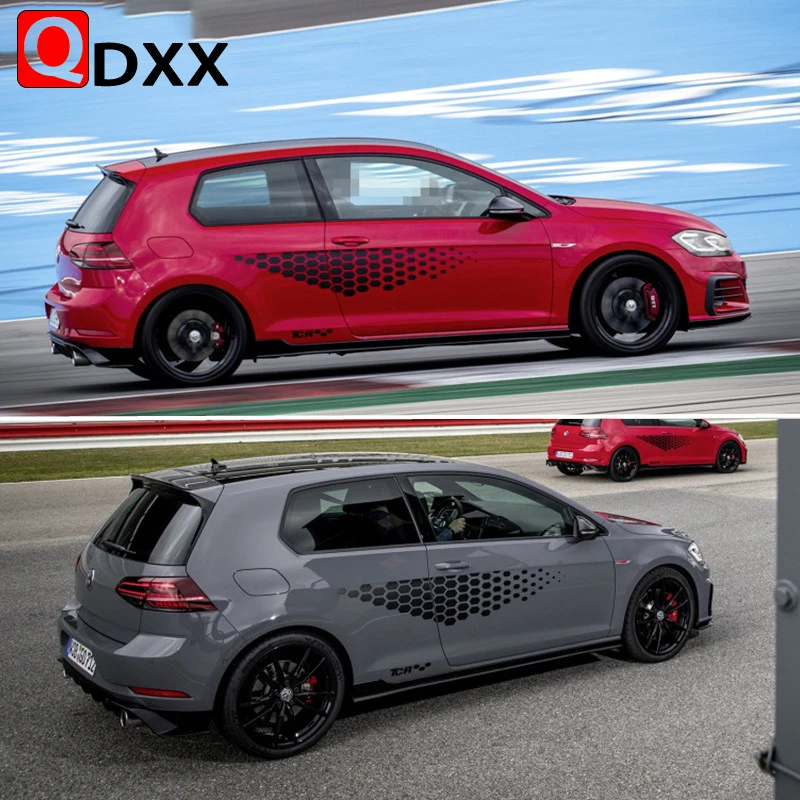 

Для Volkswagen Golf 4 5 6 7 TSI TCR Polo Racing Decal Auto 1 Set Автомобильная наклейка корпус дверь боковая юбка виниловые наклейки аксессуары