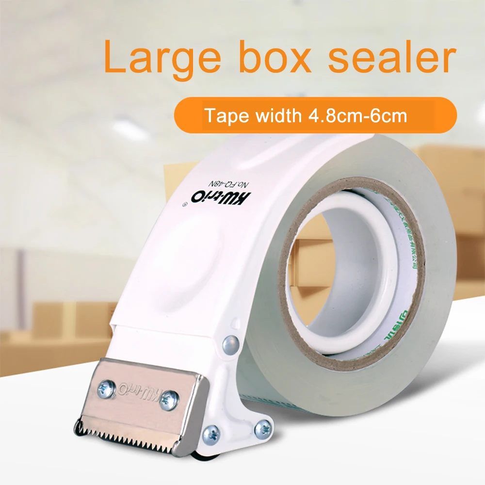 

Metal Packing Tape Packaging Sealing Plastic 48-60mm Sealing Holder Tape Cutter Roller Manual Tape Width Parcel Dispenser Packer