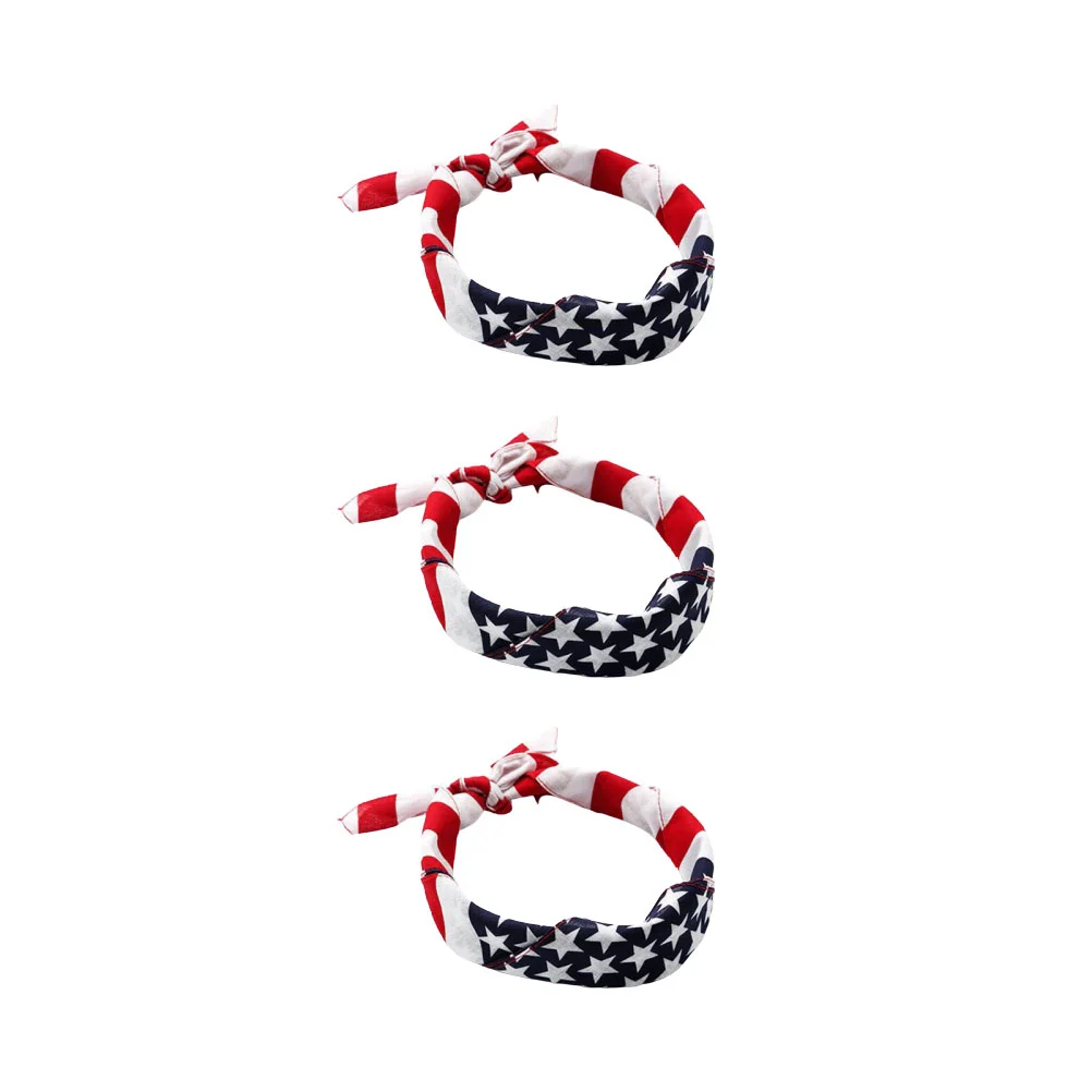 

3 Pcs Veterans Cycling Accessories Men Mens Headband Hair Scarves Women Patriotic Headband Accessories Bikes