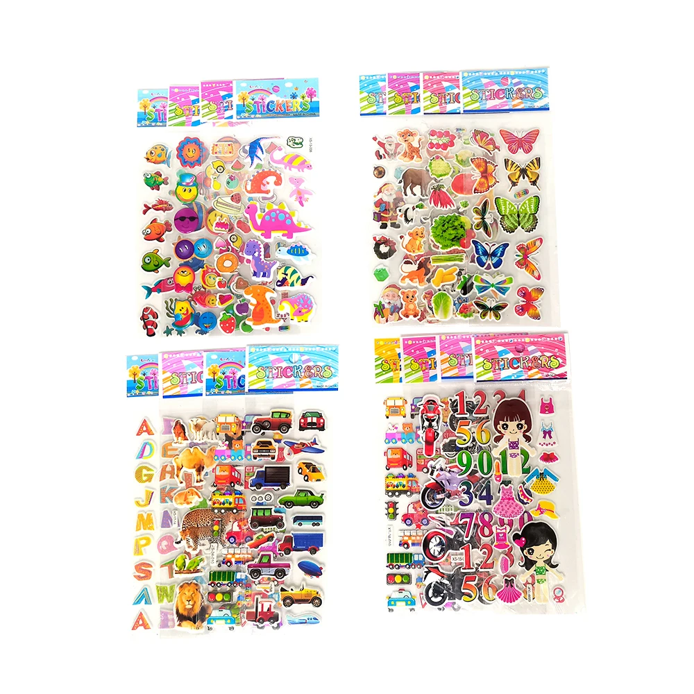 

20 Sheets 3D Puffy Stickers Stickers for kid's crafts birthday gift 3d Bubbles Number sticker teaching awad accept custom