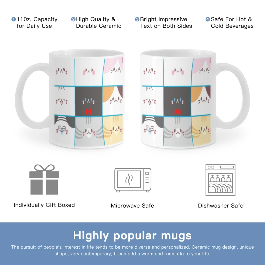 Забавная кофейная кружка банан-Кот Kawaii Bananya 11 унций забавная керамическая чашка