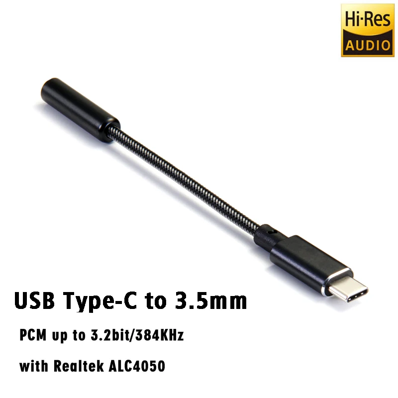 Realtek ALC4050 PCM 32 бит/384K цифровой аудиоконвертер DAC USB Type C до 3 5 мм разъем для гарнитуры