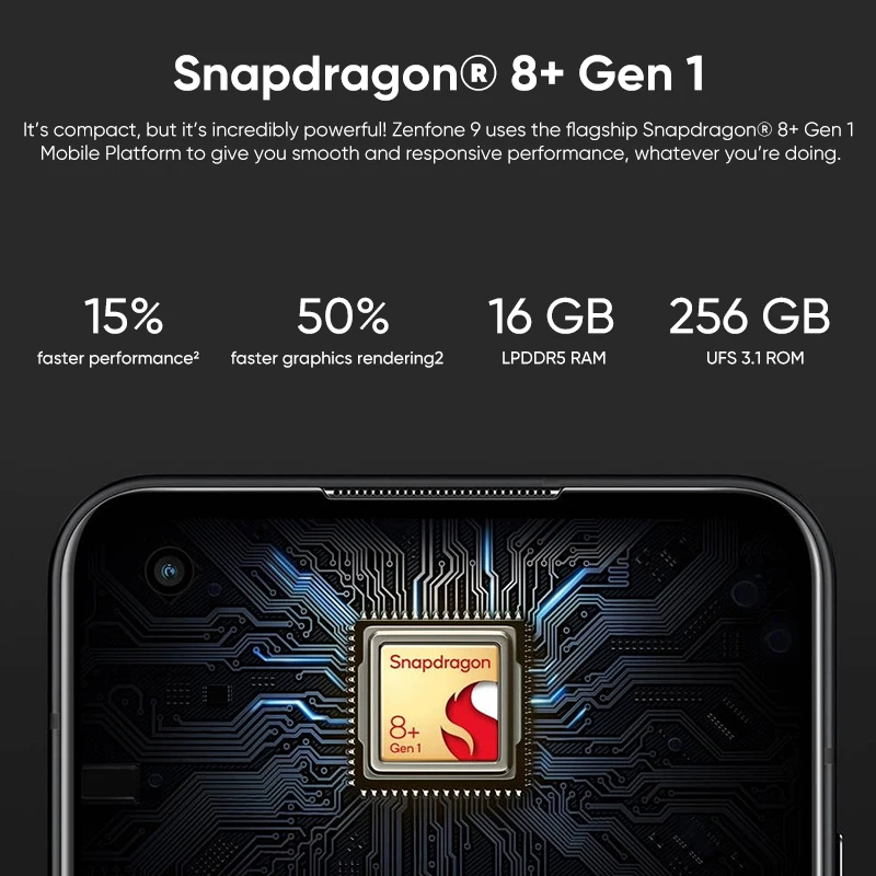 Tanie Wersja Globalna ASUS Zenfone 9 Smartphone Snapdragon 8 + Gen 1 30W Szybkie ładowanie 4300mAh 120Hz Wyświetlacz AMOLED 50MP Kamera