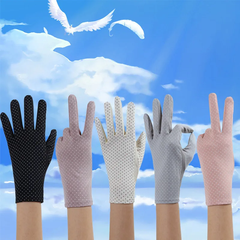 

Women Gloves Summer Sunscreen Anti-Uv Glove Breathable Thin Gloves Lady Driving Touch Screen Mittens