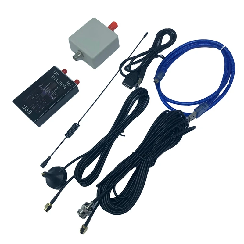 

HFES 100 кГц-1,7 ГГц полный диапазон UV HF RTL-SDR USB тюнер приемник R820T + 8232U любительский радиоприемник USB Dongle RTL SDR