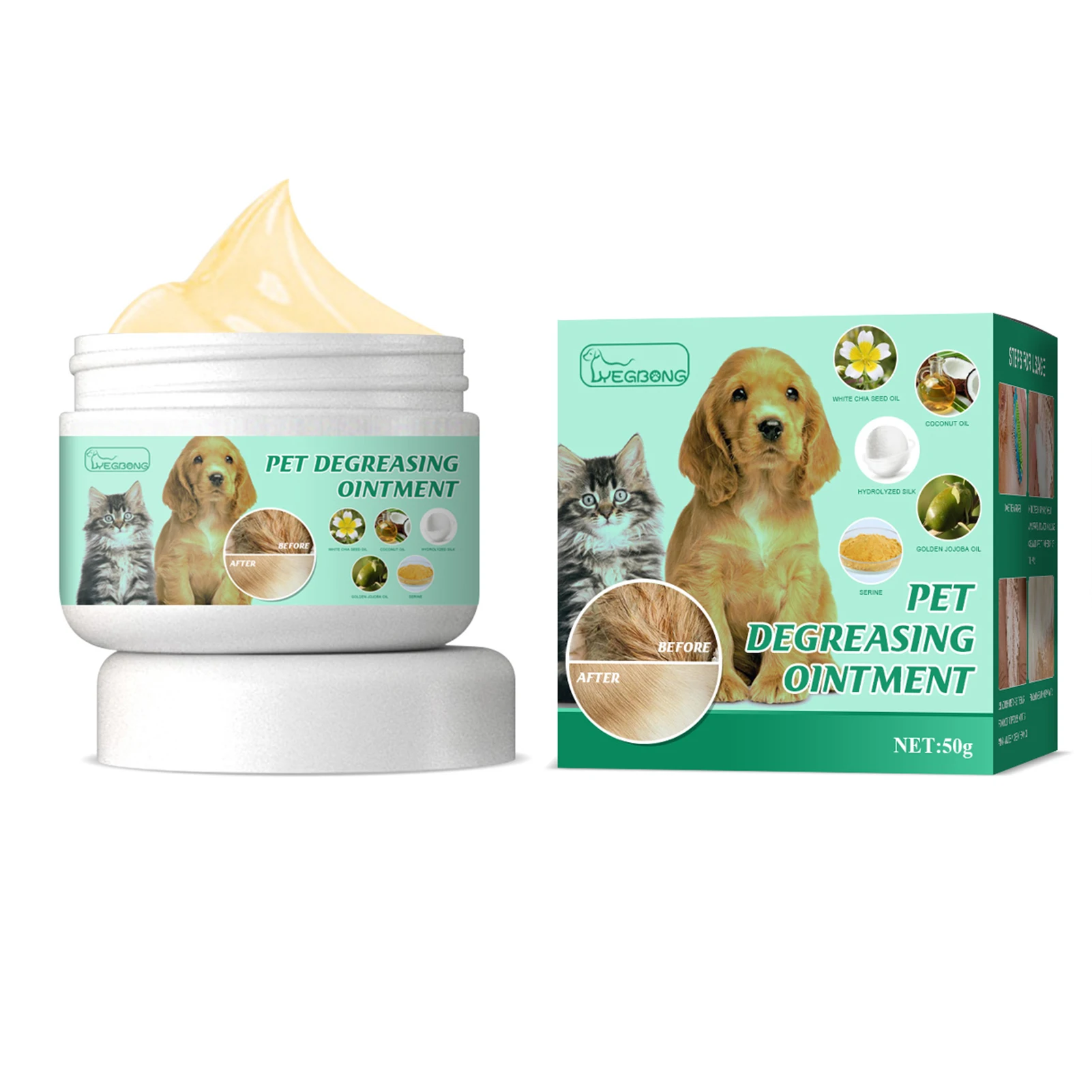 

Cat Dog Gel Ointment Pet Cleaning Shampoo Degreasing Cream For Tail & Chin Puppy Kitty For Oily Skin Care Soothing And