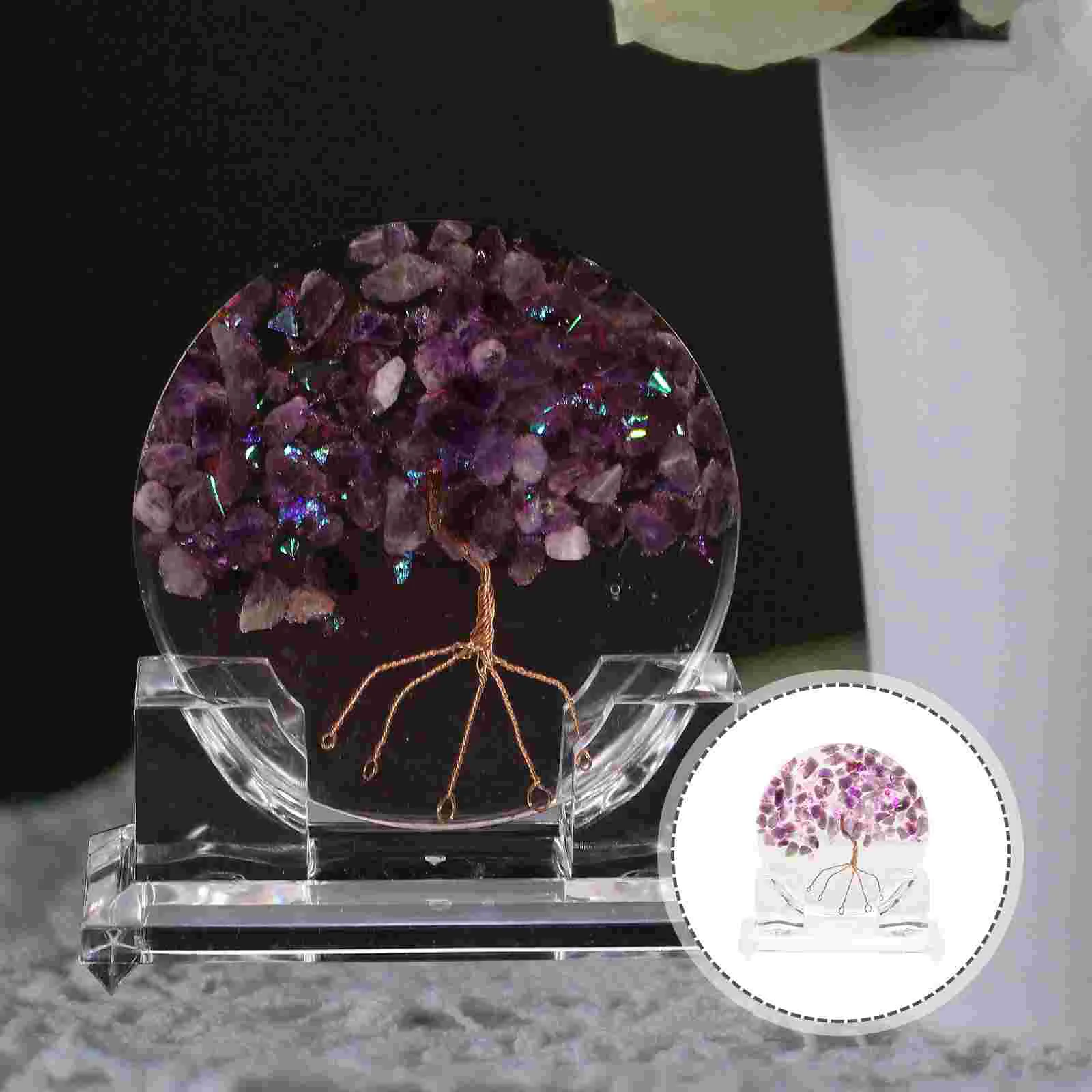 

Epoxy Resin Crystal Stone Tree Decor Crystal Tree Desktop Adornment Crystal Tree Statue Decor