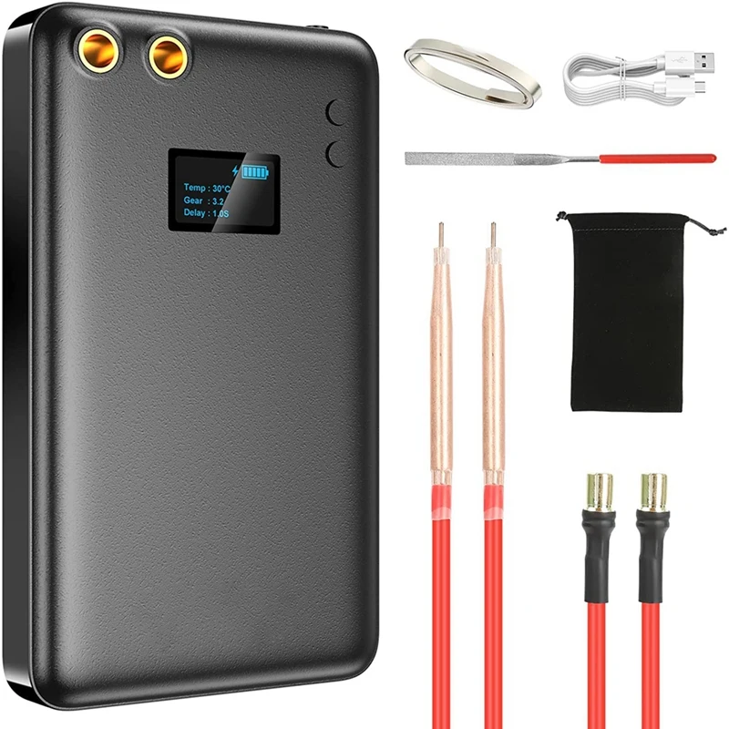 

New-Spot Welder,With LCD Screen For 18650 Battery,6000Mah With 70 Gear Adjust, Long Spot Welding Pen & 5M Nickel Strip