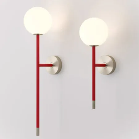 

Minimalist Color Long Pole Wall Lamp Living Room Background Wall Lamp Mirror Headlight Bedroom Bedside Lamp Modern Nordic